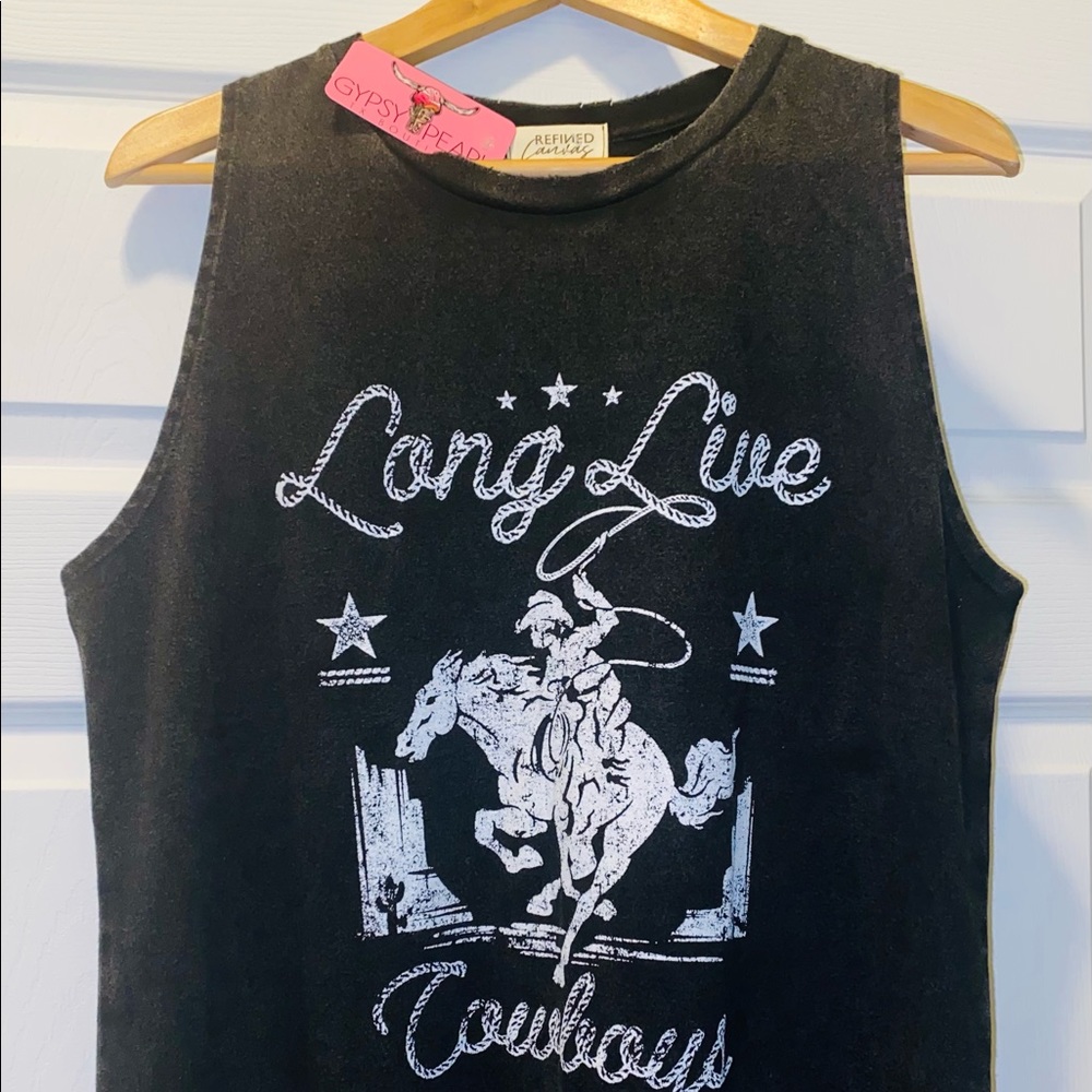 Refined Canvas Distressed Muscle Tank